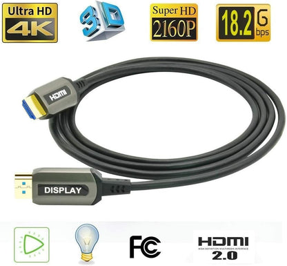65Ft AOC HDMI Fiber Optic Cable Ultra HDR Hdmi2.0B 18 Gbps,Support 4K60HZ ARC HDR10 HDCP2.2, Dolby Vision, Light Speed Slim and Flexible