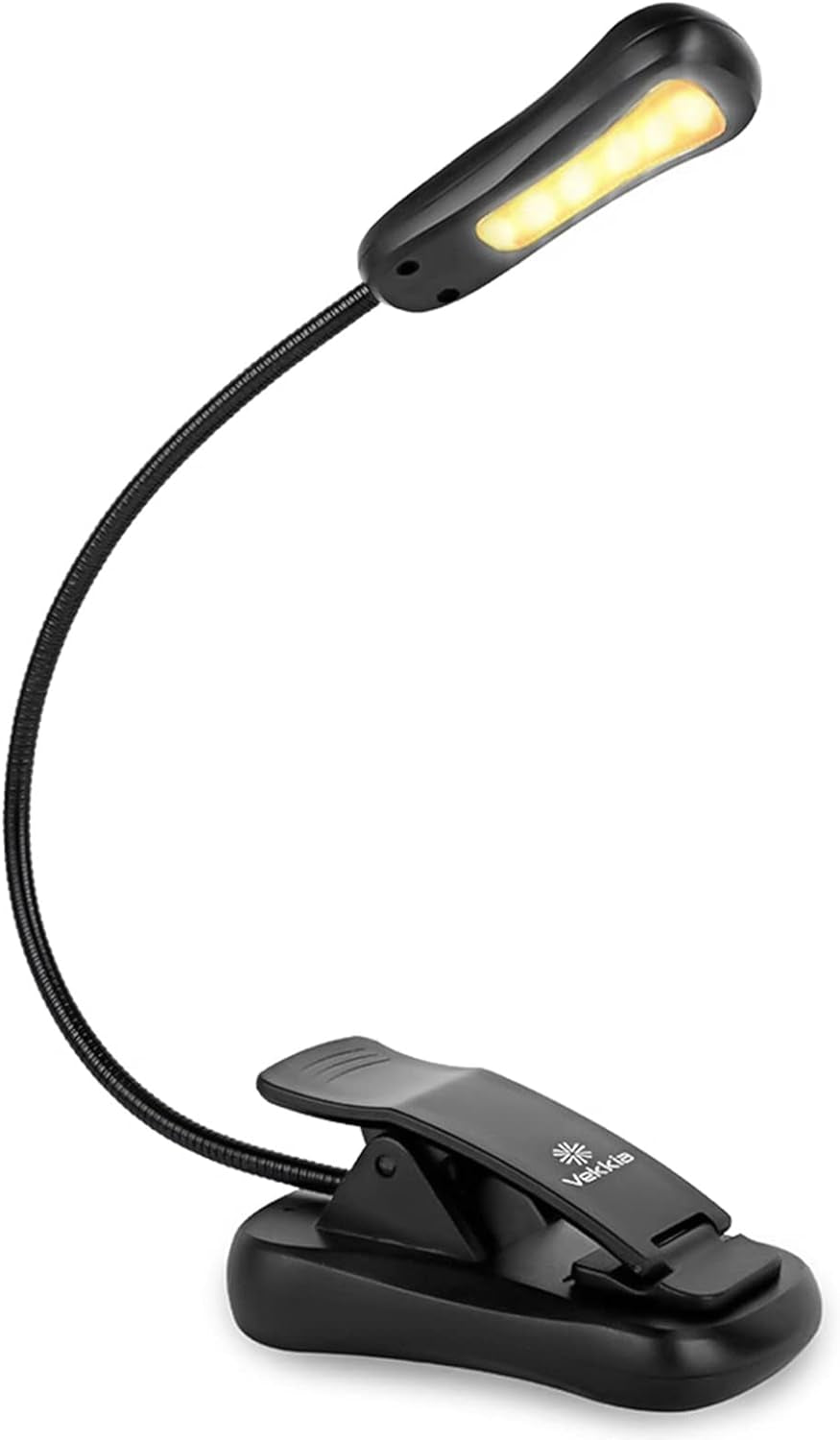 3000K Warm LED Rechargeable Book Light, Easy for Eyes, Clip on Reading Lights for Books in Bed, Car & Travel, Lightweight Slim 2.1 Oz. Great for Readers
