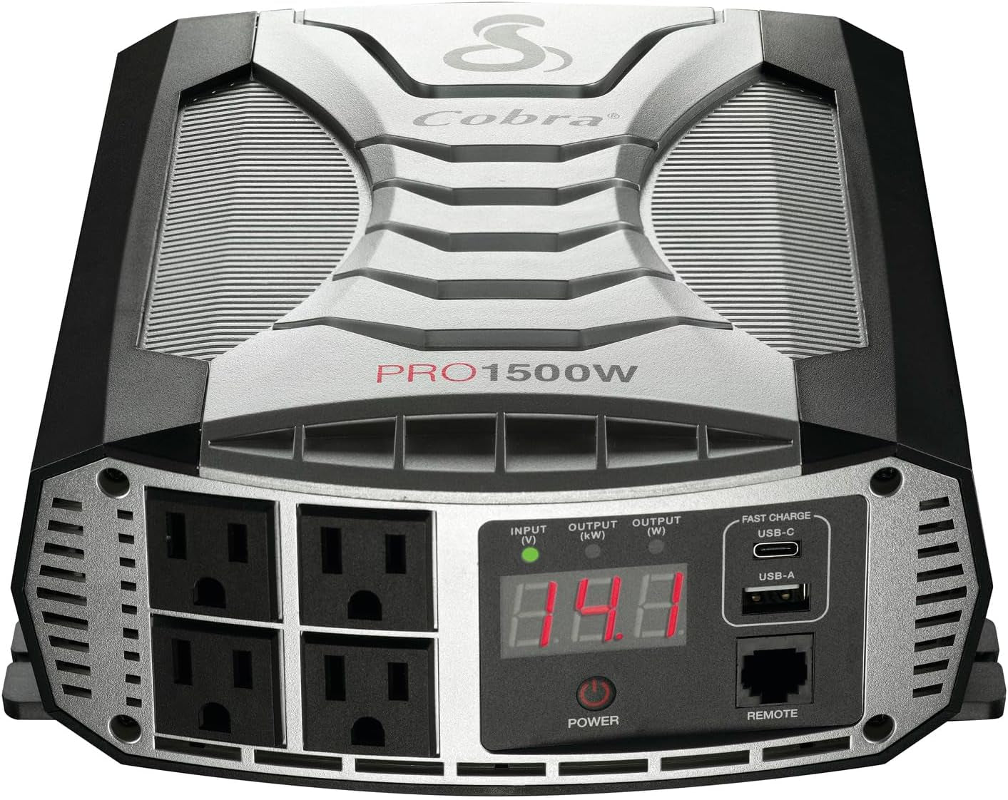 PRO 1500W Professional Grade Power Inverter, Portable – 1500-Watt Car Charger, 4 Grounded AC Outlets, 2 Fast Charge USB Ports and Remote Controller (CPIALCDG1) Compatible