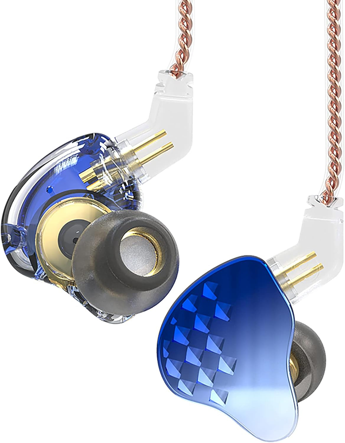 KBEAR Robin in Ear Monitors, Stereo Wired Earphones, Powerful Resolution 1DD+4BA Hybrid Hifi Earphone Earbuds, Noise Isolating In-Ear Earphones with Detachable Cable 0.78Mm 2Pin (No Mic, Blue)……