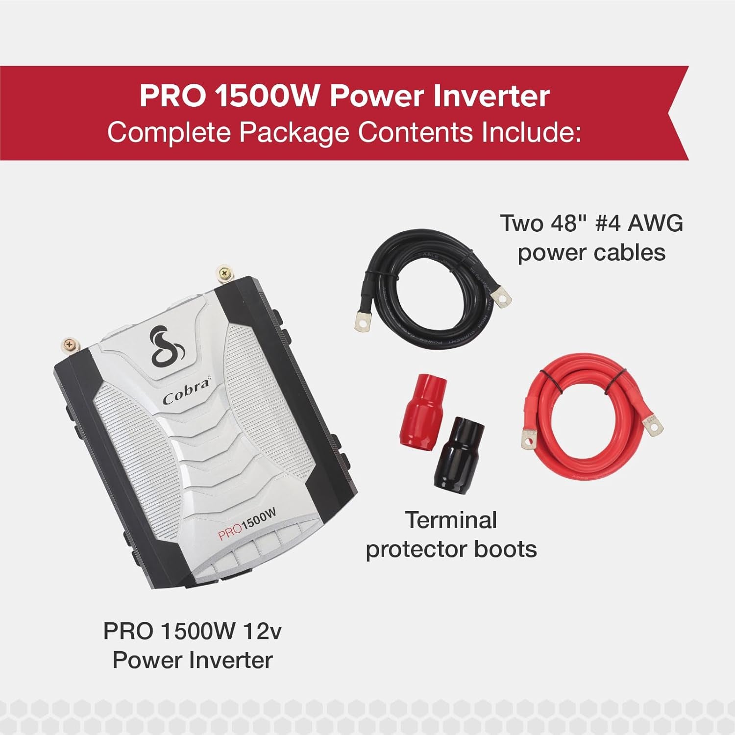 PRO 1500W Professional Grade Power Inverter, Portable – 1500-Watt Car Charger, 4 Grounded AC Outlets, 2 Fast Charge USB Ports and Remote Controller (CPIALCDG1) Compatible